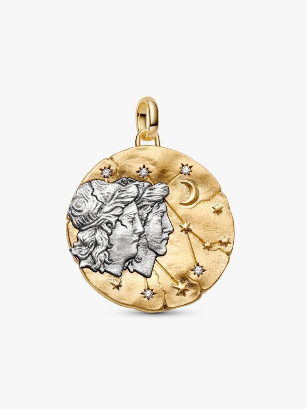 Pandora Gemini Zodiac Oversized Medallion Charm